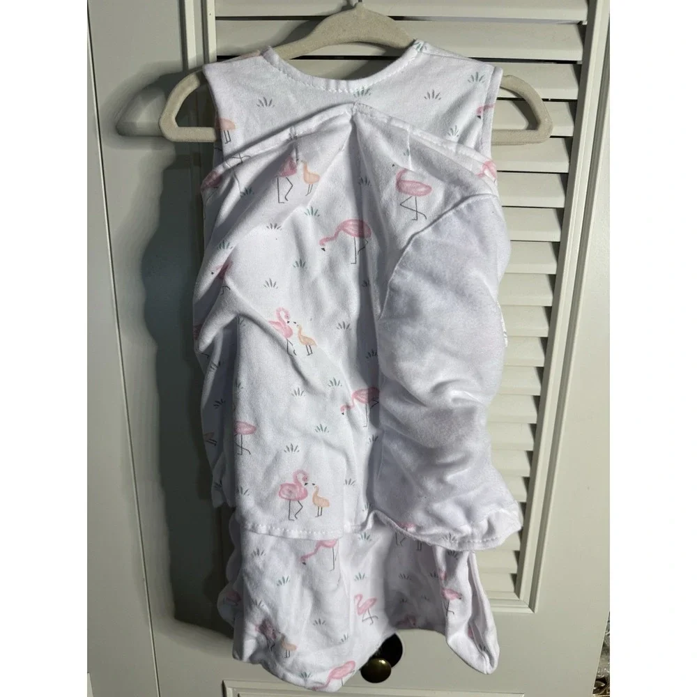 Halo Baby Cotton Sleep Sack Swaddle Size Small 0-3 Months Pink Flamingos